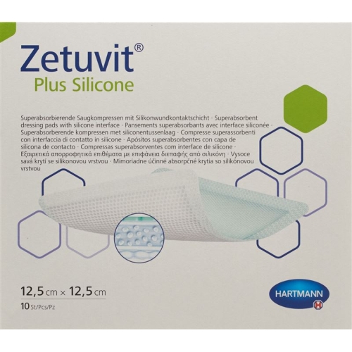 Zetuvit Plus Silicone 12.5x12.5cm 10 Stück buy online