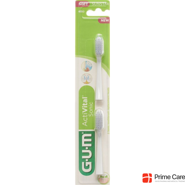 GUM SUNSTAR Activital Sonic replacement brushes assorted 2 pcs.