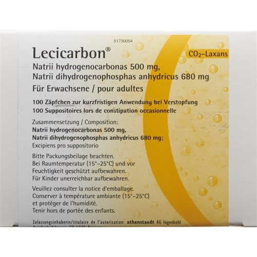 Lecicarbon Zäpfchen Erwachsene 100 Stück buy online