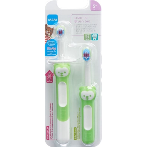 Mam Learn To Brush Set Zahnbürsten 5+m Neu buy online