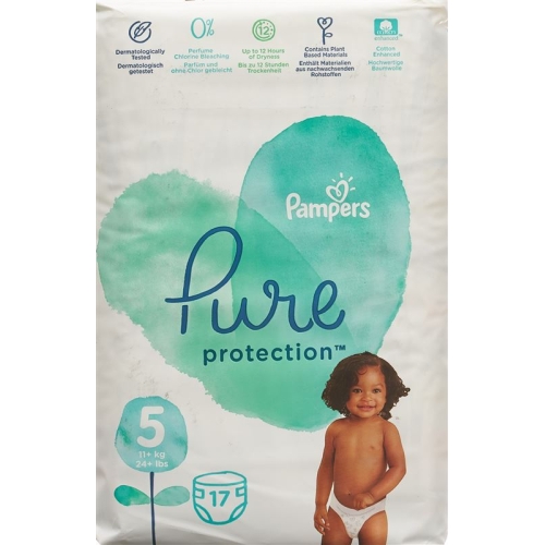 Pampers Pure Prot Grösse 5 11+kg Junior Tragepa 17 Stück buy online