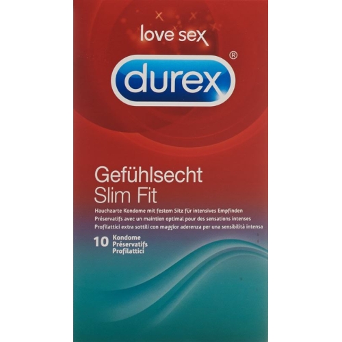 Durex Gefuehlsecht Slim Fit Präservativ 10 Stück buy online