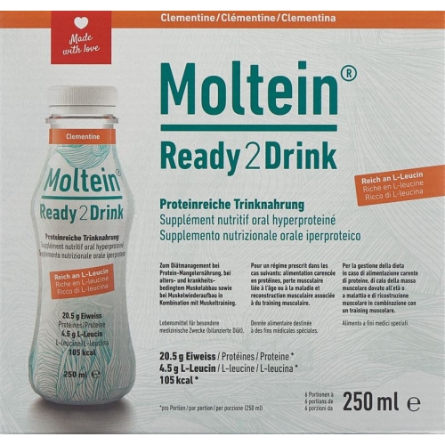 Moltein Ready2drink Clementine 6 bottle 250ml buy online