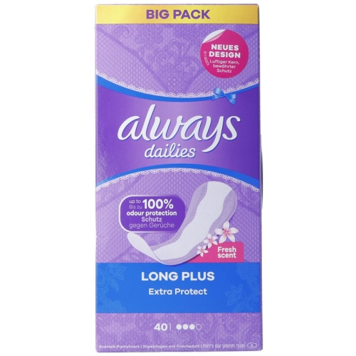 Always Panty Liner Extra Protection Long Plus 40 pieces buy online