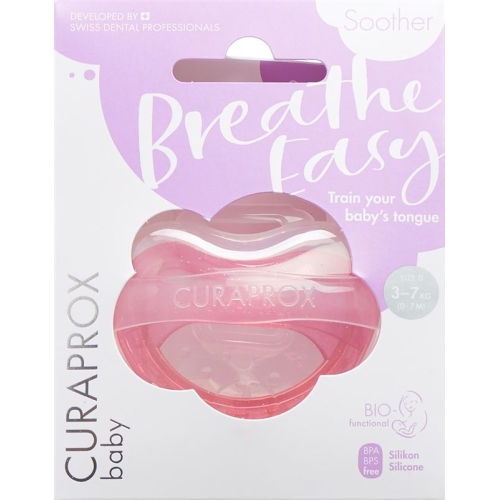 Curaprox pacifier gr0 pink single