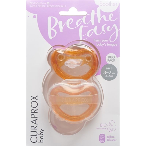 Curaprox Baby pacifier size 0 Orange Double New 2 pieces buy online