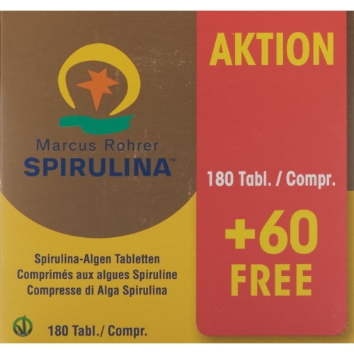 Spirulina Marcus Rohrer Tabletten 180 Stk+60 Stk Gratis buy online