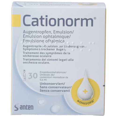 Cationorm Augentropfen-Emulsion 30 Monodosen 0.4ml buy online