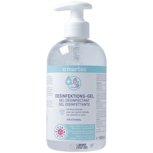 Martec Hände-desinfektions-gel mit Pumpe 500ml buy online