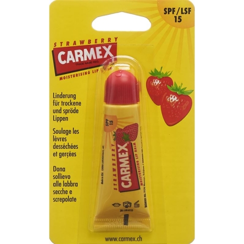 Carmex Lippenbalsam Strawberry SPF 15 Tube 10g buy online