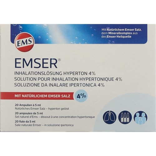 Emser Inhalationslösung 4% Hyperton 20 Stück buy online