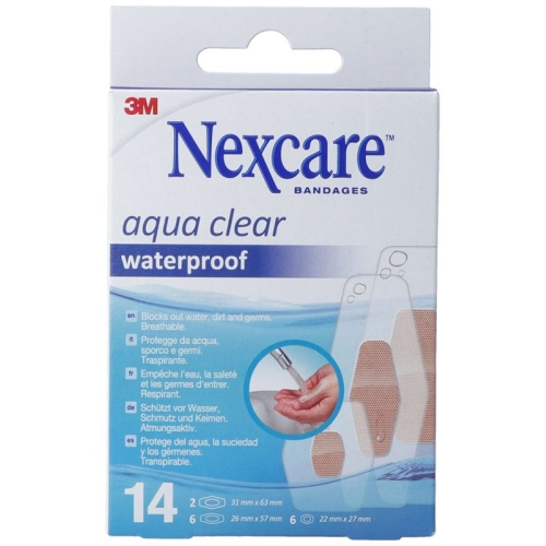 3M Nexcare Aqua Clear Waterproof 3 Groes Ass 14 Stück buy online