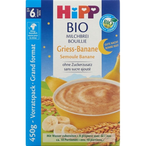 Hipp Gute Nacht Bio Milchbr Griess Ban (neu) 450g buy online