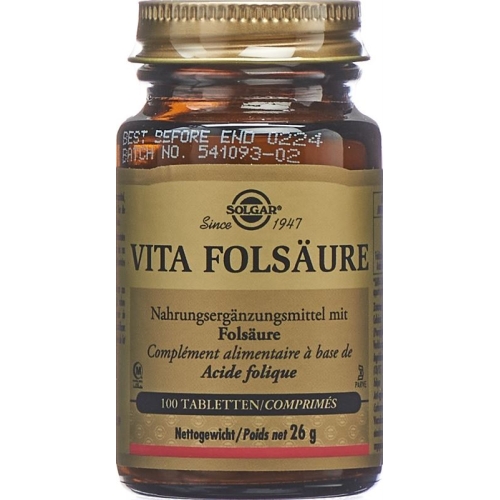 Solgar Vita Folsäure Tabletten (neu) Flasche 100 Stück buy online