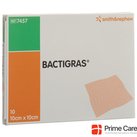 Bactigras gauze bandage 10cmx10cm 10 Btl