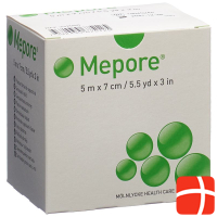 Раневая повязка Mepore 7смx5м нестерильный рулон