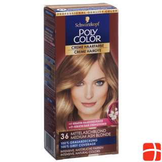 POLYCOLOR cream hair color 36 medium ash blond