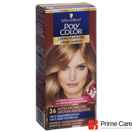 POLYCOLOR Крем-краска для волос 36 средне-пепельный блонд