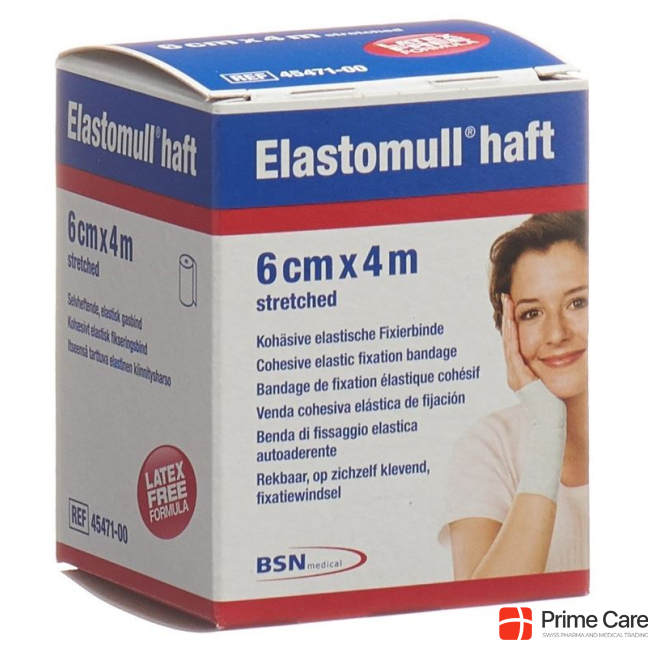 ELASTOMULL HAFT gauze bandage white 4mx6cm roll