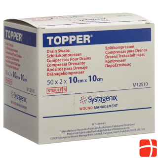 TOPPER Slit Compr 10x10cm sterile 50 Btl 2 шт.