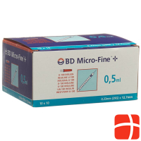 BD Micro-Fine+ U100 Insulin Syringe 12.7x0.33 100 x 0.5 ml