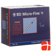 BD Micro-Fine+ U100 Insulin Syringe 12.7x0.33 100 x 1 ml