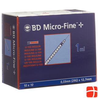 BD Micro-Fine+ U100 Insulin Spritze 12.7x0.33 100 x 1 ml