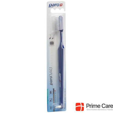 Зубная щетка PARO M43 средняя 4-рядная с интерспейсом