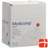 Medicomp drain 10x10cm sterile 25 Btl 2 Stk