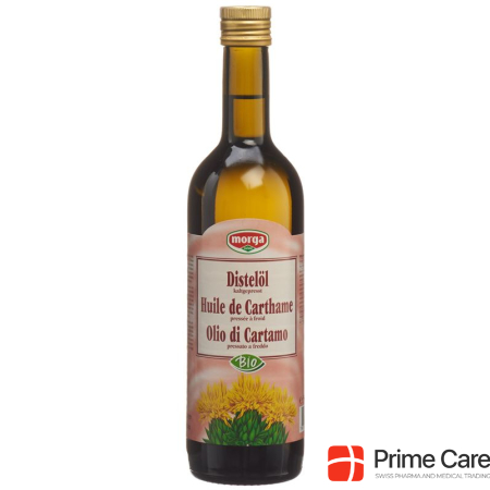 Morga organic safflower oil cold pressed 5 dl