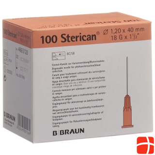 STERICAN Needle 18G 1.20x40mm pink Luer 100 pcs.