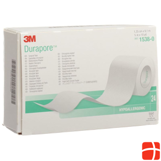 3M Durapore artificial silk roll plaster 1.25cmx9.14m 24 pcs.