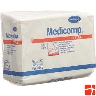 MEDICOMP EXTRA fleece compress 10x20cm n st 100 pcs
