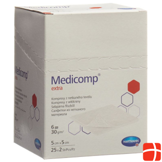 Medicomp Extra fleece compress 5x5cm 25 Btl 2 Stk