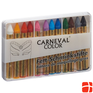 Carneval Color grease makeup pencils assorted 12 pcs