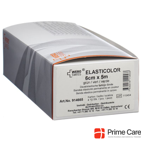 WERO SWISS Elasticolor Elastic bandage 5mx6cm green 10 pcs.