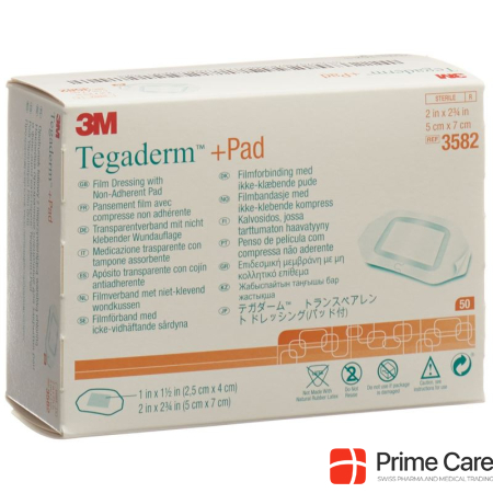 3M Tegaderm+Pad 5x7cm Wound pad 2.5x4cm 50 pcs.