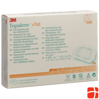 3M Tegaderm+Pad 9x10cm wound pad 4.5x6cm 25 pcs.