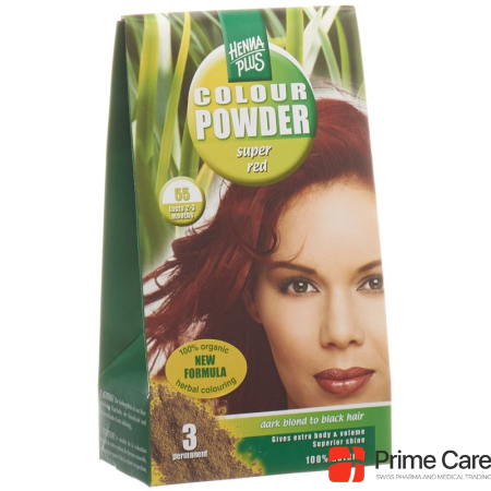 Henna Plus Colour Powder 55 super rot 100 g