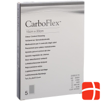 Carboflex activated charcoal dressing 15x20cm sterile 5 pcs.