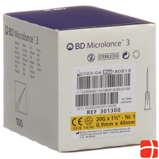BD Microlance 3 Injektion Kanüle 0.90x40mm gelb 100 Stk