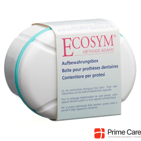 Ecosym storage box for the denture
