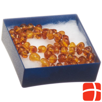 Ra amber necklace knotted 36cm neck