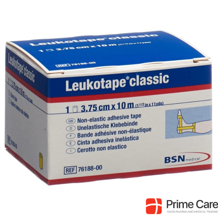 Leukotape classic plaster tape 10mx3.75cm yellow