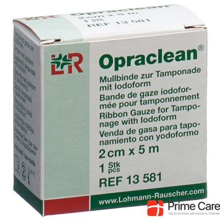 Opraclean gauze bandage for tamponade with iodoform 2cmx5m