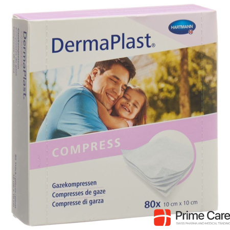 Dermaplast gauze compress 10x10cm sterile 80 pcs.
