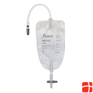 Flexicare urine bag 500ml 30cm drain backflow valve 10 pcs.
