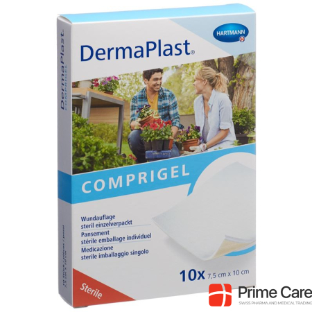 DermaPlast Comprigel Раневая повязка 7,5x10 см стерильная 10 шт.