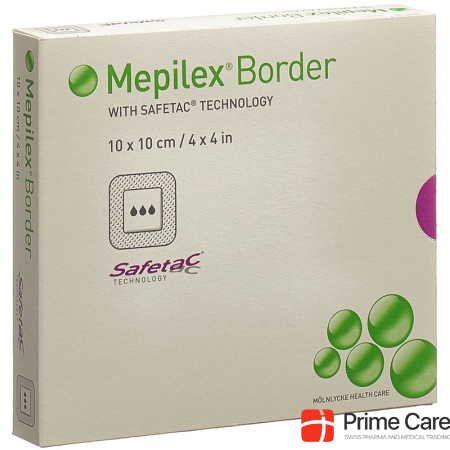 Mepilex Border Schaumverband 10x10cm Silikon 5 Stk