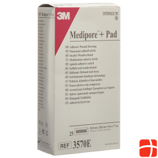 3M Medipore+Pad 10x20 см Раневой коврик 5x15,5 см 25 шт.